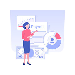 Payroll isolated concept vector illustration.