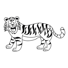 Obraz premium Cat Drawing Outline Design