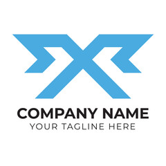 Professional creative modern abstract monogram business X letter logo design template