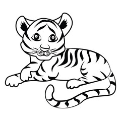 Cat Drawing Outline Design