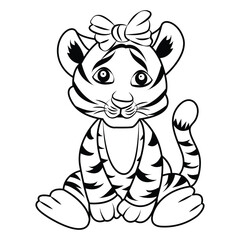 Cat Drawing Outline Design