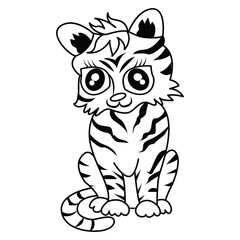 Cat Drawing Outline Design