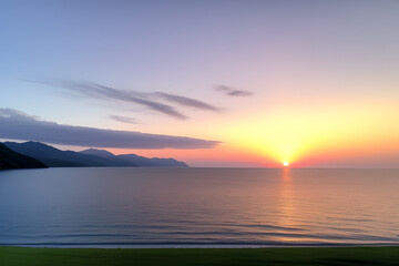 sunset over the sea