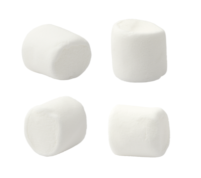 Marshmallows collection isolated