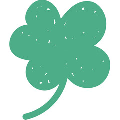 Beautiful clover leaves illustration vector png decoration. children's style illustration. cute clover leaves. decorative clipart of clover leaves. green vector clover leaves illustration.