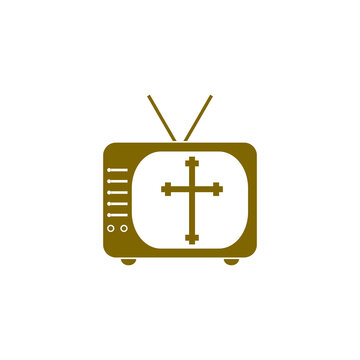 recommend clip art: Church pastor preaching video streaming icon isolated on transparent background