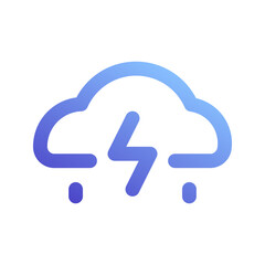 thunderstorm gradient icon