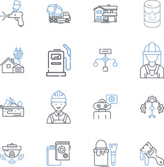 Innovator line icons collection. Pier, Visionary, Trailblazer, Creator, Inventor, Innovator, Maverick vector and linear illustration. Leader,Original,Game-changer outline signs set