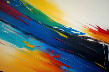 Brush strokes on canvas. Detail of my own abstract painting.