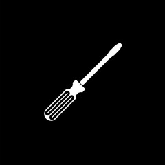 Fototapeta premium Screwdriver icon isolated on black background 