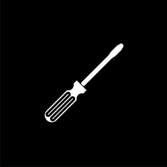Fototapeta premium Screwdriver icon isolated on black background 