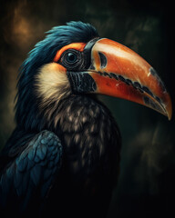 beautiful toucan portrait, generative AI