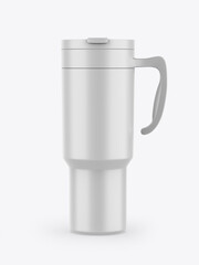 Insulated Stainless Steel Travel Mug for Tea Coffee, blank 3d illustration.