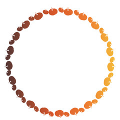 border frame pumpkins gradient silhouette