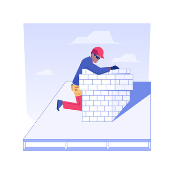 Chimney inspection isolated concept vector illustration.