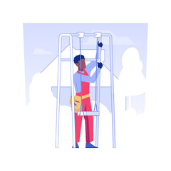 Playground installation isolated concept vector illustration.