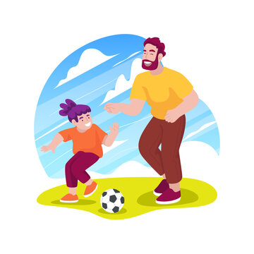 Football isolated cartoon vector illustration.