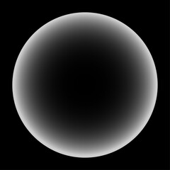 Transparent glass ball on black background. Soap bubble.