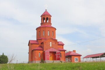 Church in the Proletarsky farm near Maykop. Krasnodar region.