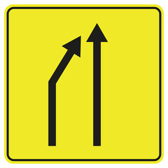 Fototapeta premium Lane Regulation Plate (YB-4a), Traffic Sign