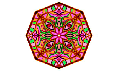 colorful mandala pattern design illustration