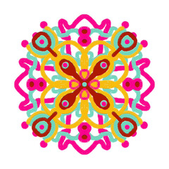 colorful mandala pattern design illustration