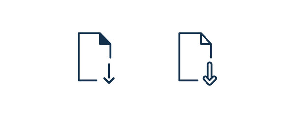 downloading icon. Outline and filled downloading icon from user interface collection. Line and glyph vector. Editable downloading symbol can be used web and mobile