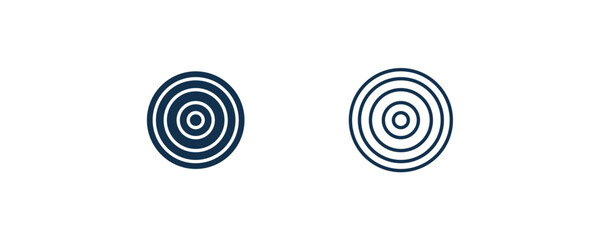 target circles icon. Outline and filled target circles icon from tools and utensils collection. Line and glyph vector. Editable target circles symbol can be used web and mobile