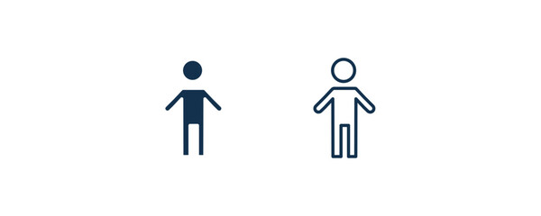 small boy icon. Outline and filled small boy icon from people and relation collection. Line and glyph vector. Editable small boy symbol can be used web and mobile