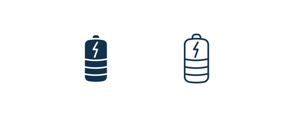 charged battery icon. Outline and filled charged battery icon from tools and utensils collection. Line and glyph vector. Editable charged battery symbol can be used web and mobile