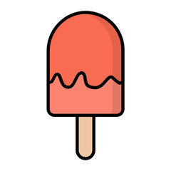 Ice Cream Line Color Icon