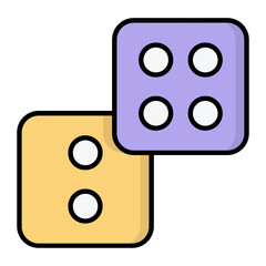 Ludo Line Color Icon