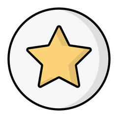 Obraz premium Star Line Color Icon