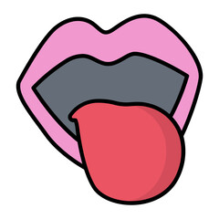 Lips Line Color Icon