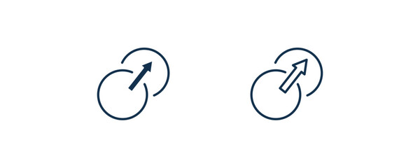 transition icon. Outline and filled transition icon from transportation collection. Line and glyph vector isolated on white background. Editable transition symbol can be used web and mobile