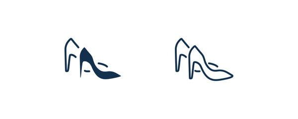 heel icon. Outline and filled heel icon from fashion and things  collection. Line and glyph vector isolated on white background. Editable heel symbol.