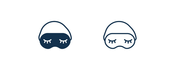 sleeping mask icon. Outline and filled sleeping mask icon from fashion and things  collection. Line and glyph vector isolated on white background. Editable sleeping mask symbol.