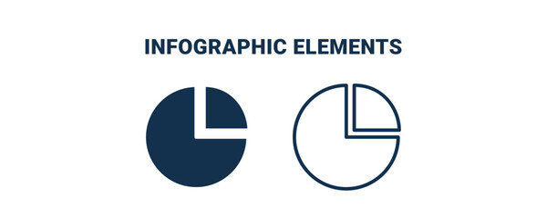 infographic elements icon. Outline and vector infographic elements icon from business and finance collection. Line and glyph vector isolated on white background. Editable infographic elements symbol.