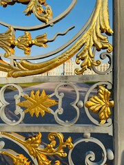 Golden fence grate of the tsar palace