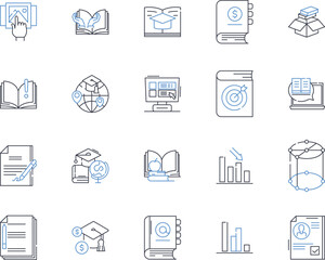 tutelage line icons collection. Mentorship, Guidance, Apprenticeship, Coaching, Training, Support, Education vector and linear illustration. Instruction,Direction,Guardianship outline signs set
