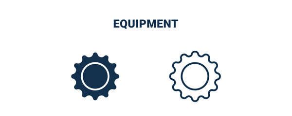 equipment icon. Outline and filled equipment icon from sport and game collection. Line and glyph vector isolated on white background. Editable equipment symbol.