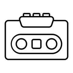 Cassette Outline Icon