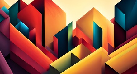 Abstract colorful cubist background 2