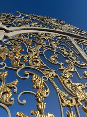 Golden fence grate of the tsar palace