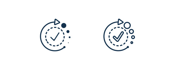 availability icon. Outline and filled availability icon from artificial intellegence collection. Line and glyph vector isolated on white background. Editable availability symbol.