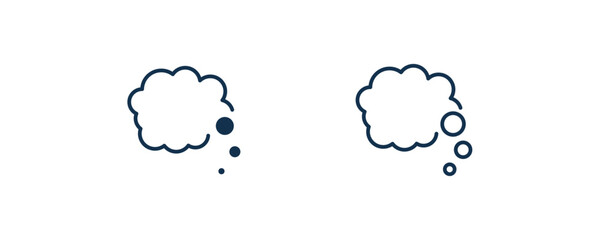 thought icon. Outline and filled thought icon from artificial intellegence collection. Line and glyph vector isolated on white background. Editable thought symbol.