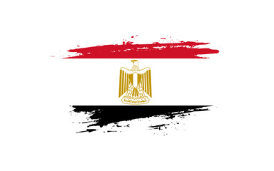 Creative hand-drawn brush stroke flag of EGYPT country vector illustration