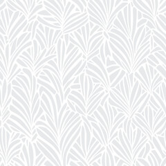 Abstract palm leaf repeat pattern. Vector illustration seamless pattern background