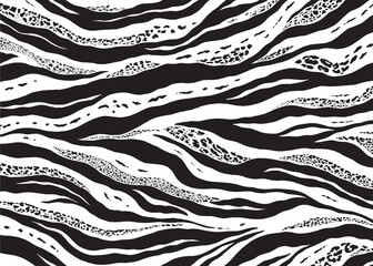 Abstract Zebra print pattern design. Vector illustration background.