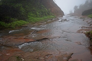 water flowing over the rocks somewhere in maharashtra